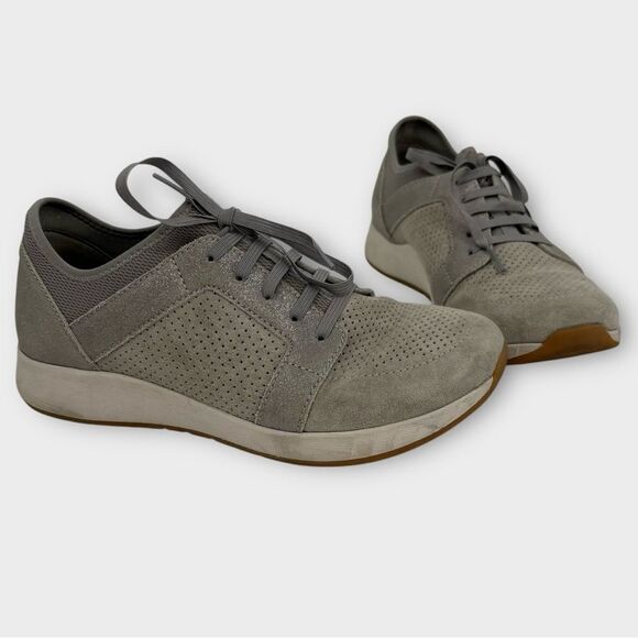 Dansko Cozette Sneakers Light Gray Suede Lace Up Shoes Women’s Size 37 US 6.5-7 - Picture 1 of 8